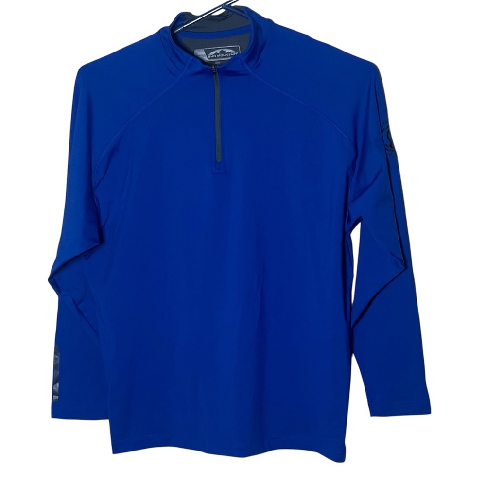 Men's Vibrant Blue Quarter-Zip Pullover